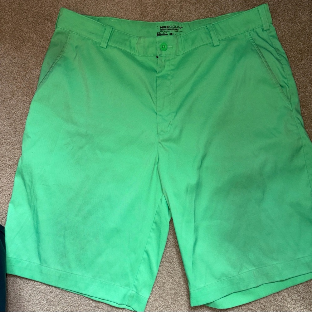 Nike Bright Green Dri-FIT Golf Shorts